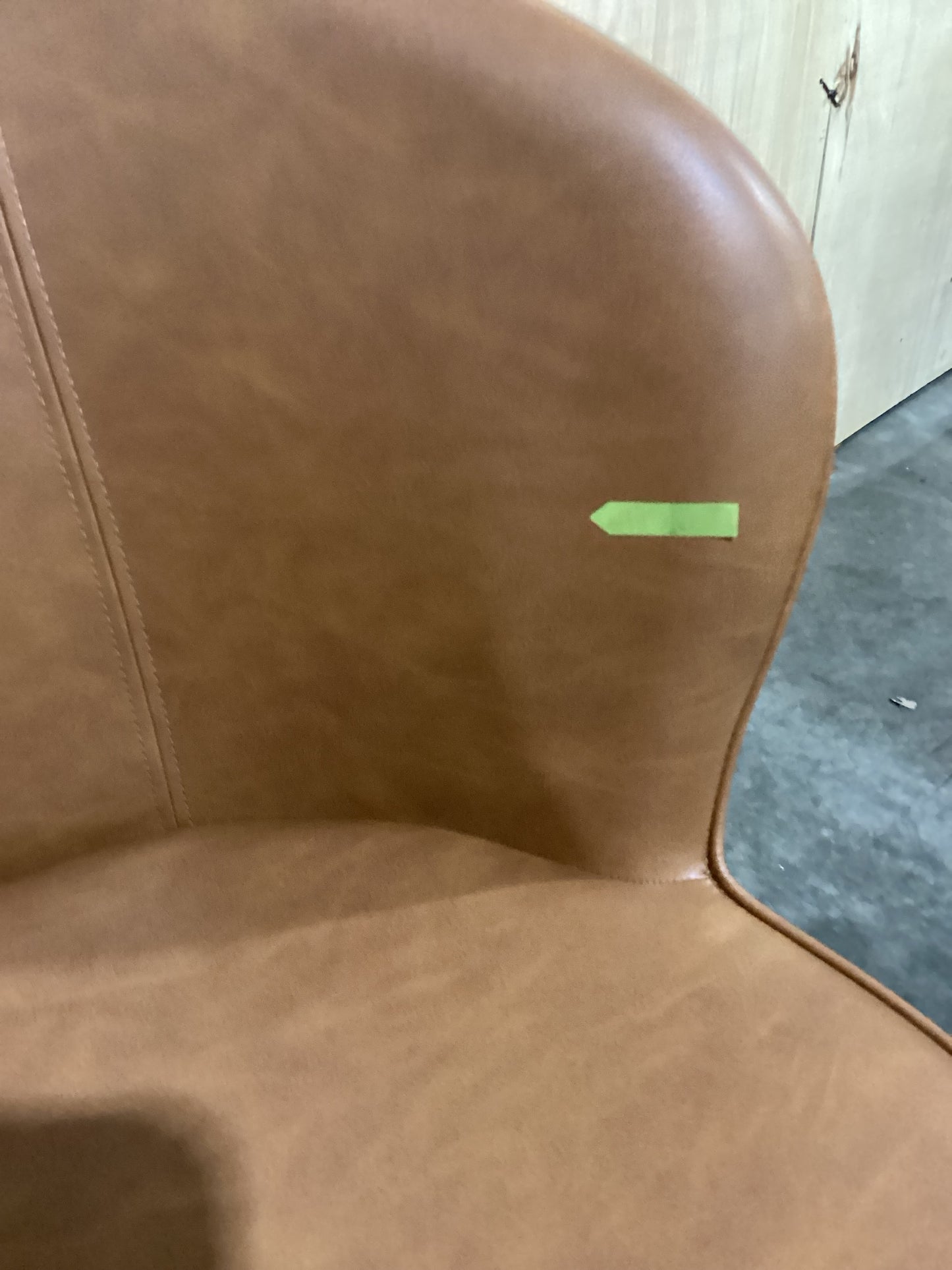 NSW CLN11730 Selena Carver Chair Vegan Leather Tan