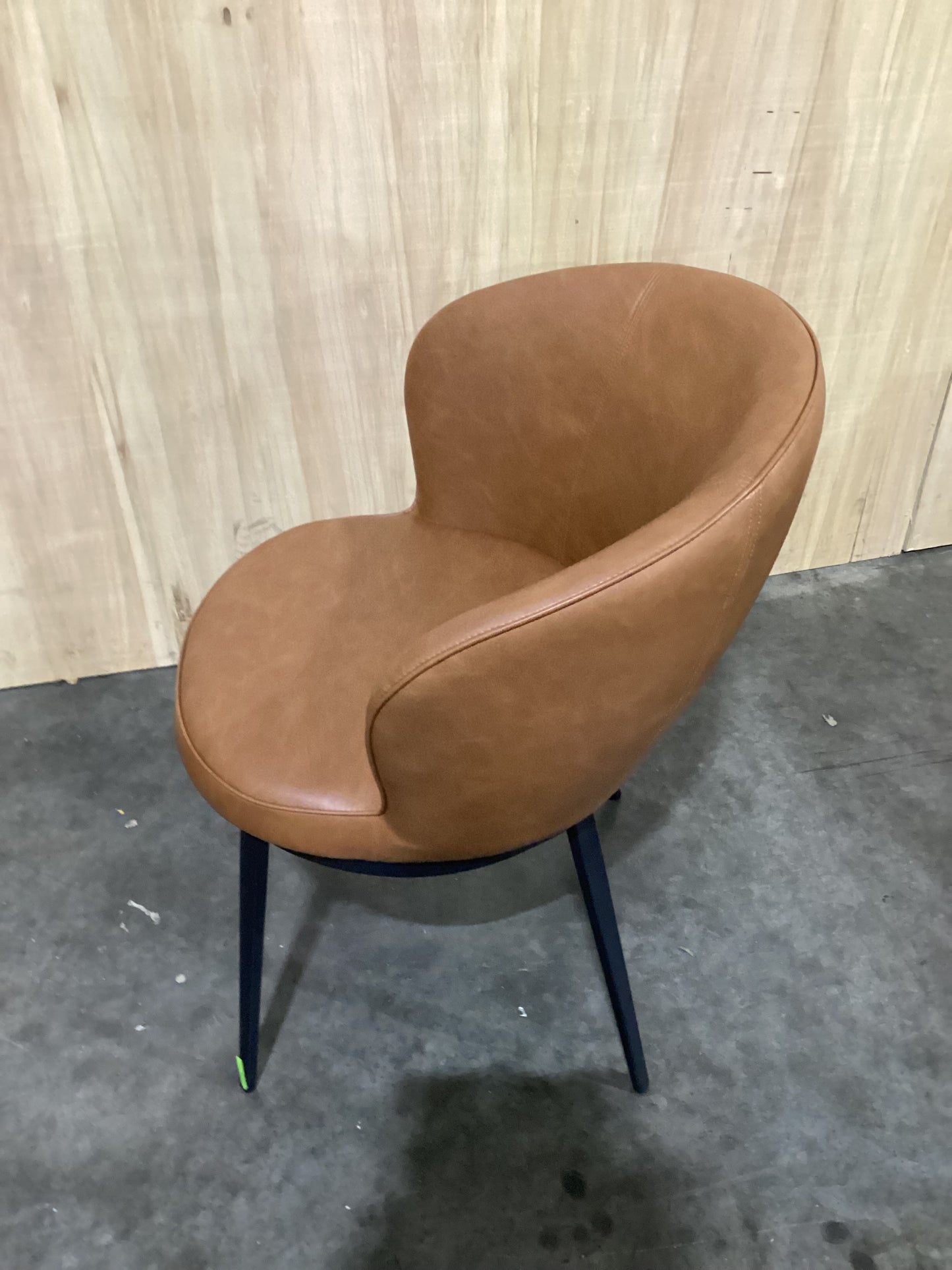 NSW CLN11730 Selena Carver Chair Vegan Leather Tan