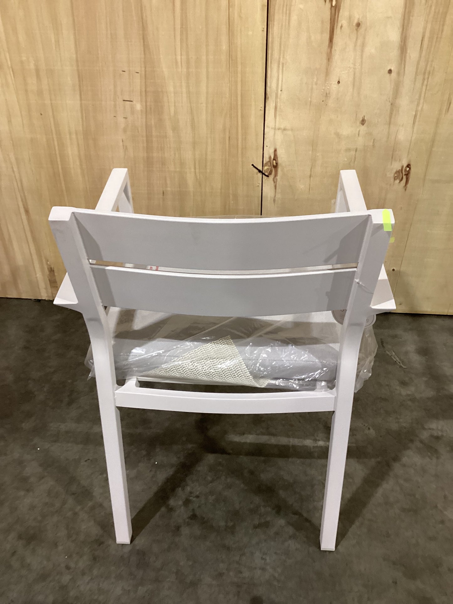 NSW CLN11734 Ataman Outdoor Dining Chair Aluminium Off White