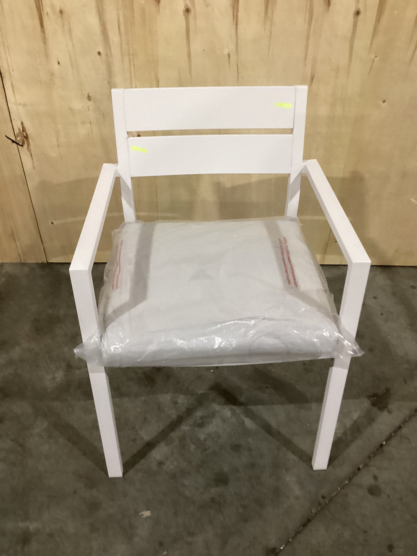 NSW CLN11735 Ataman Outdoor Dining Chair Aluminium Off White