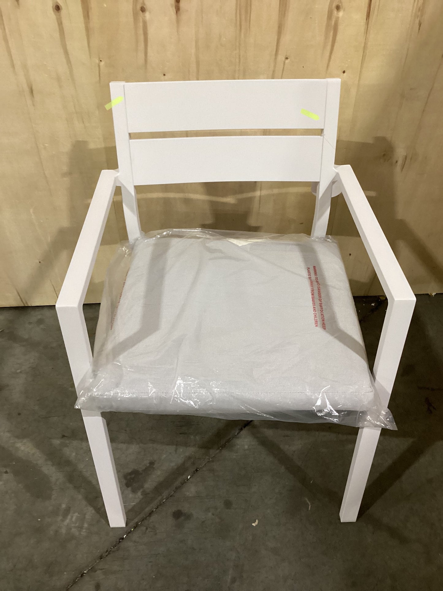 NSW CLN11736 Ataman Outdoor Dining Chair Aluminium Off White