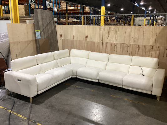 NSW MT24683 Sterling Recliner Modular Corner+2.5S LAF+2.5S RAF+Armless 1.25S Top Cream