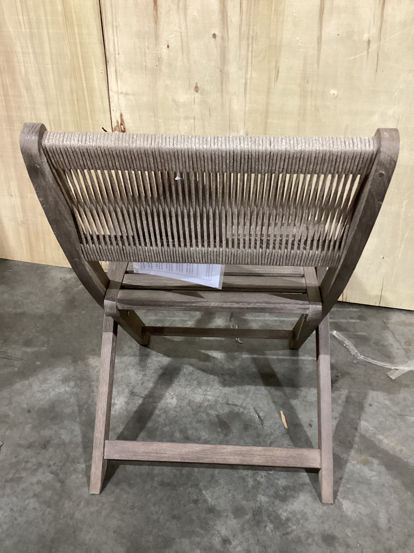 NSW CLN11764 Marlo Outdoor Bistro Folding Chair Grey