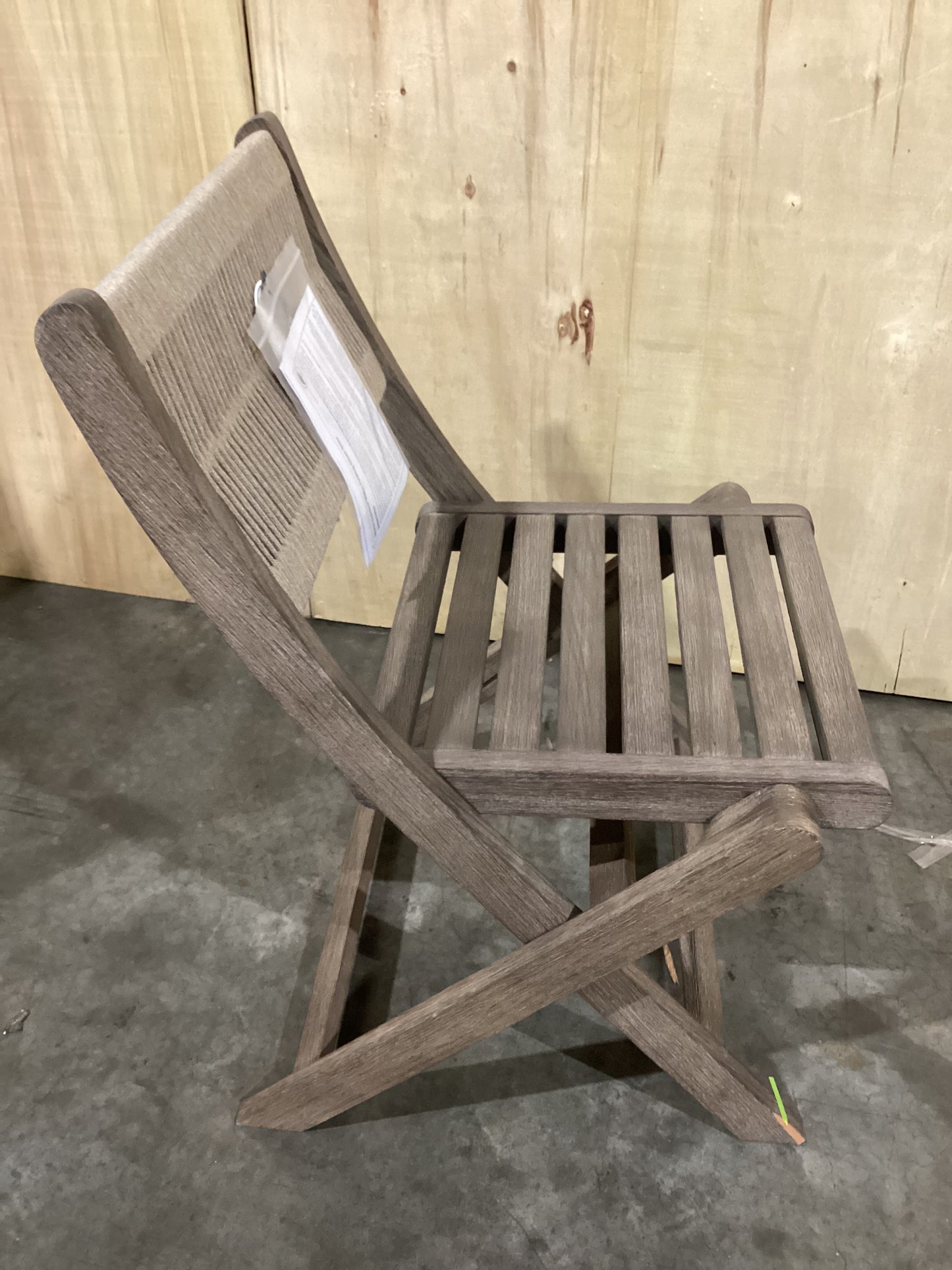 NSW CLN11764 Marlo Outdoor Bistro Folding Chair Grey