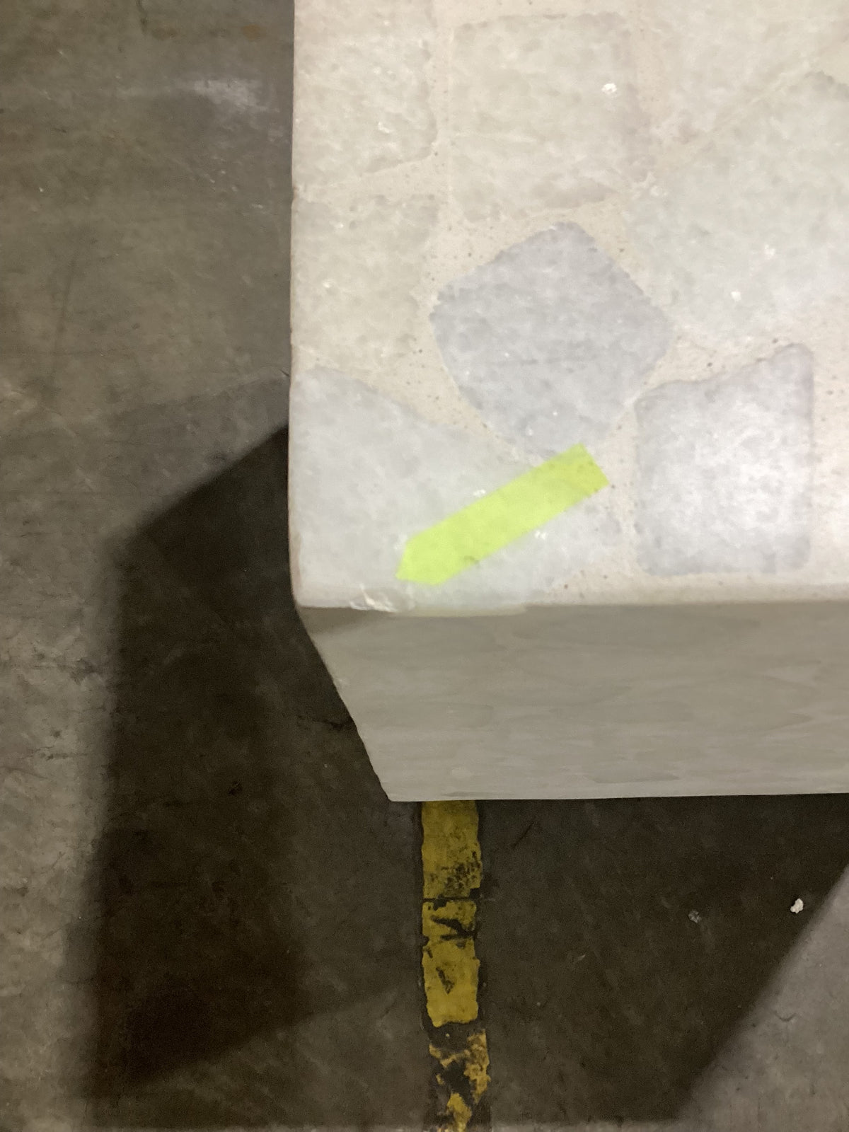 NSW CLN11882 Mass Square Side Table Marble Terrazzo White