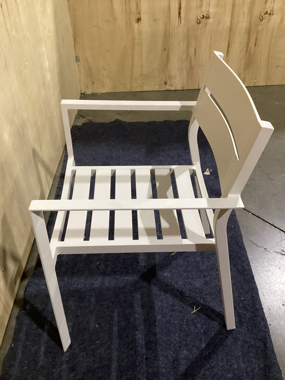 NSW CLN11885 Ataman Outdoor Dining Chair Aluminium Off White