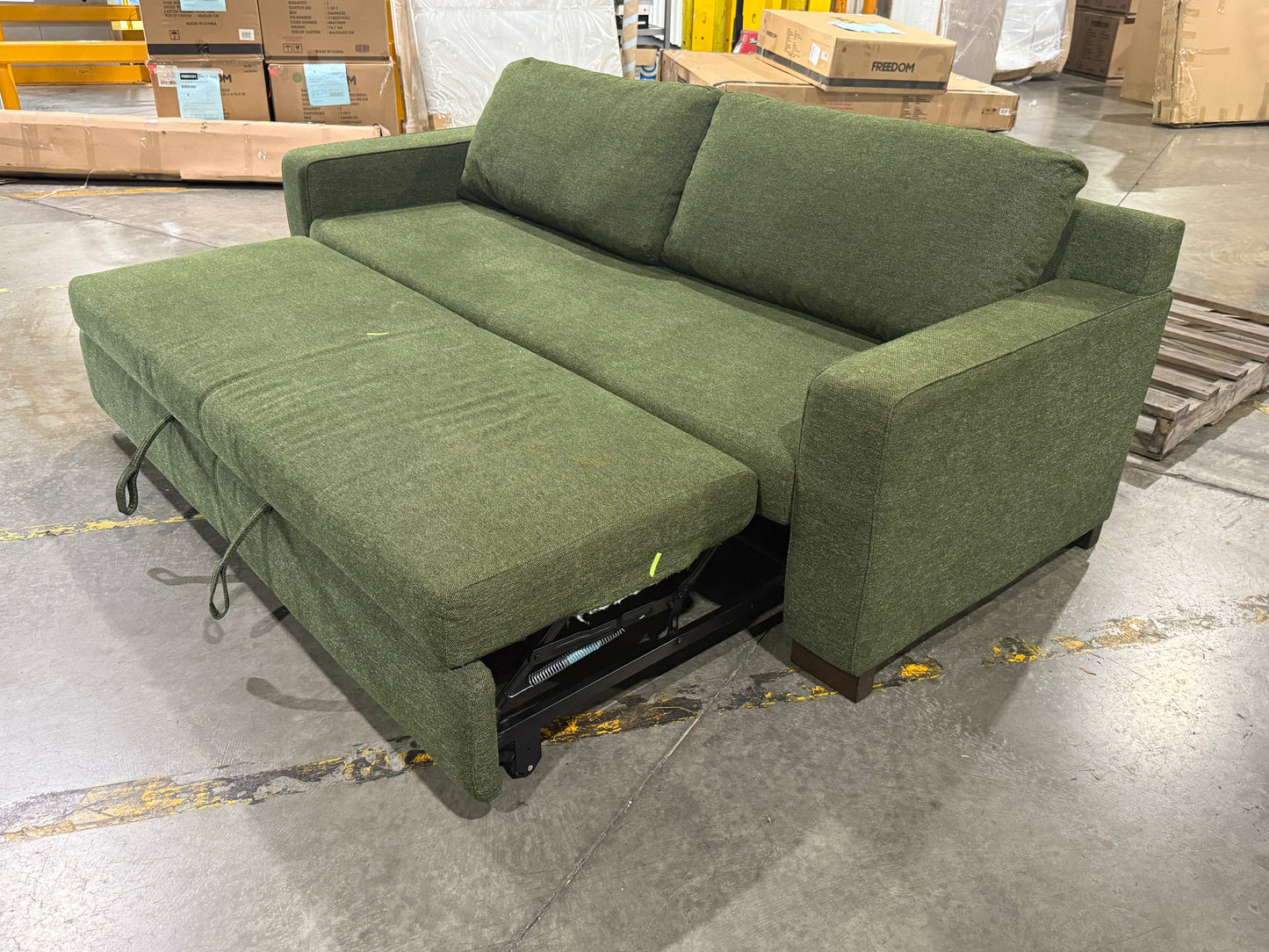 NSW CLN10955 Amos Sofa Bed 3S Friday Dark Olive