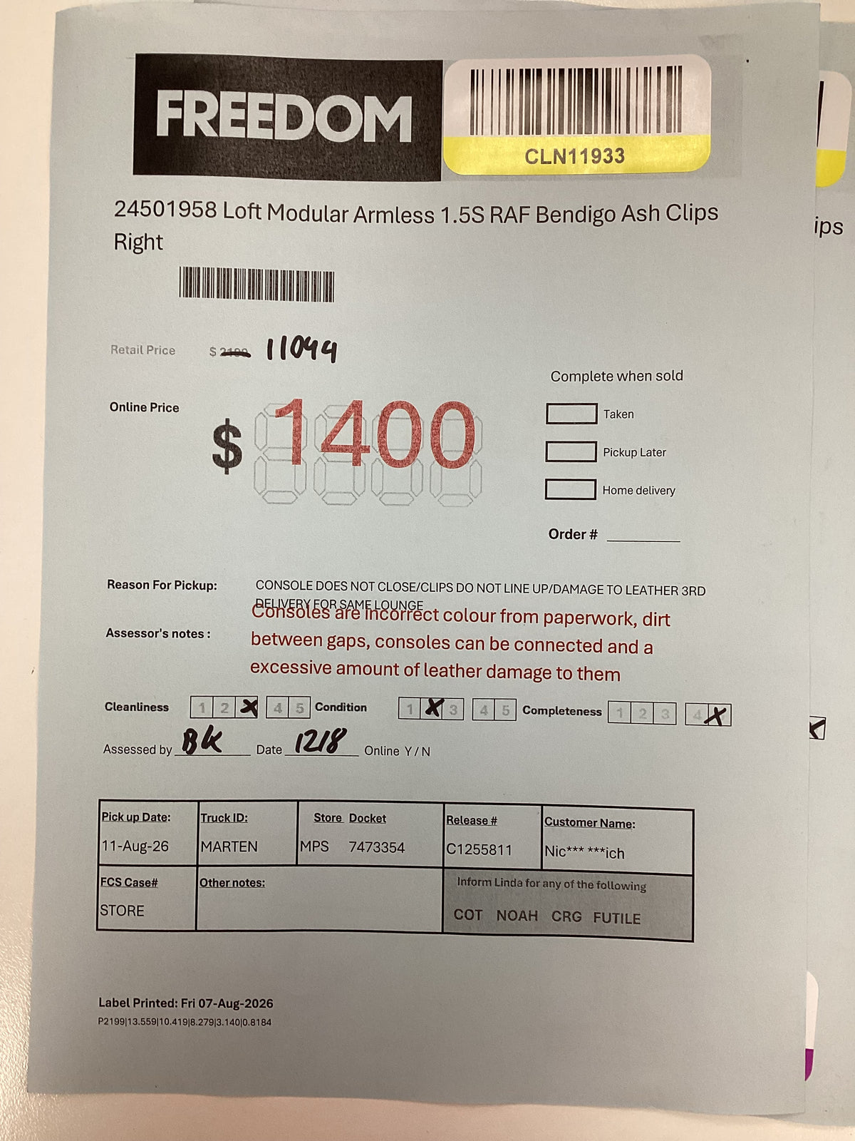 NSW MT24720 Loft Modular Sofa Bendigo Ash