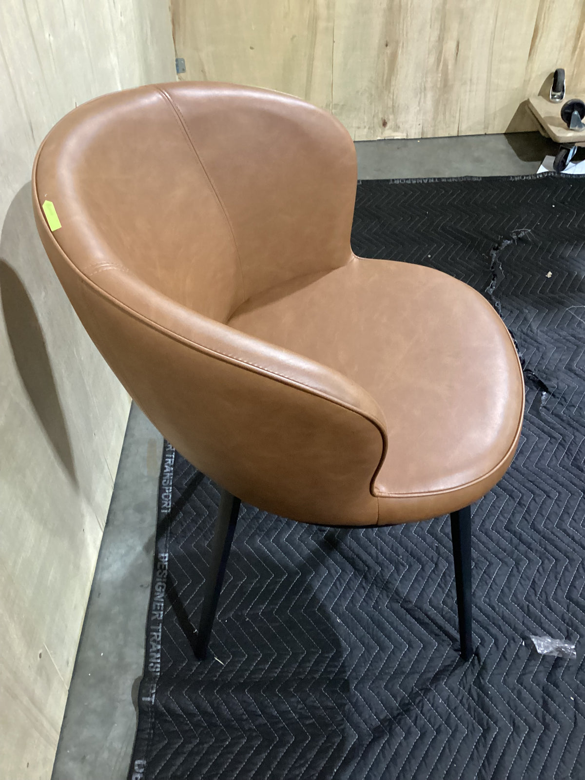 NSW CLN11966 Selena Carver Chair Vegan Leather Tan