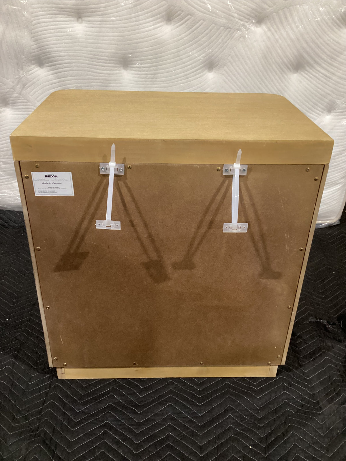 NSW CLN11978 Arlington Bedside Table 2 Drawer Blonde