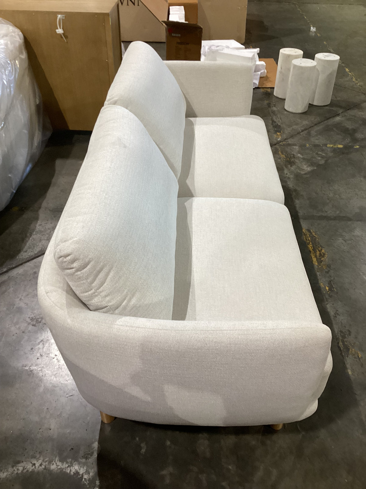 NSW CLN11987 Cleo Sofa 3S Natural Leg Hervey Natural