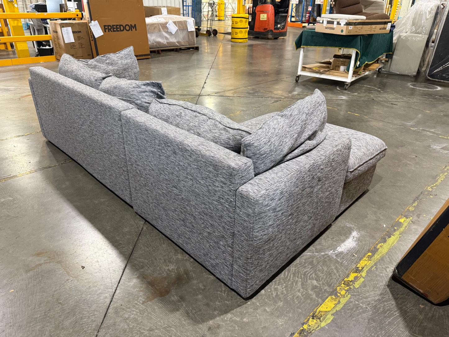 NSW MT24620 Sorrento Modular Sofa Bed Chaise LAF+3S RAF Alpha Graphite