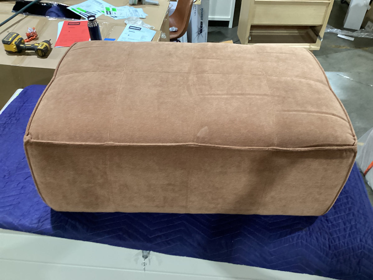 NSW CLN21040 Atlas Fabric Ottoman Seren Rust
