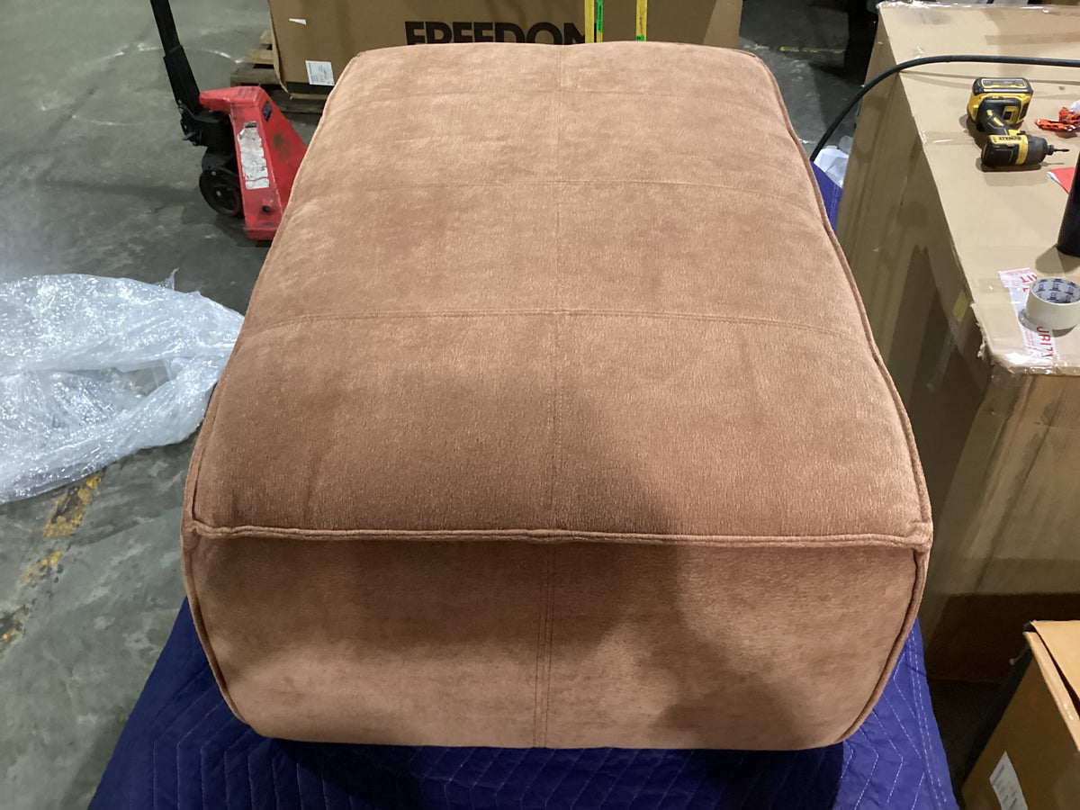 NSW CLN21040 Atlas Fabric Ottoman Seren Rust