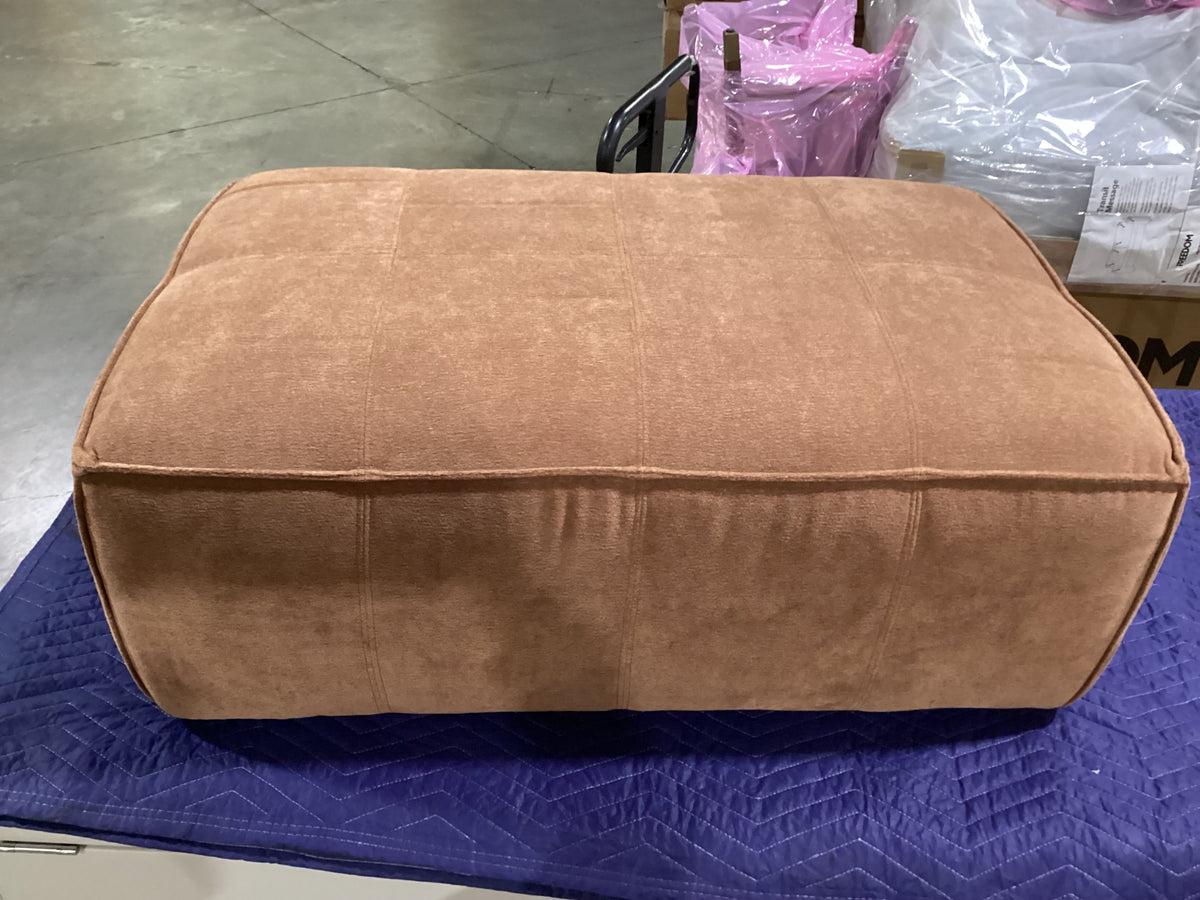 NSW CLN21040 Atlas Fabric Ottoman Seren Rust
