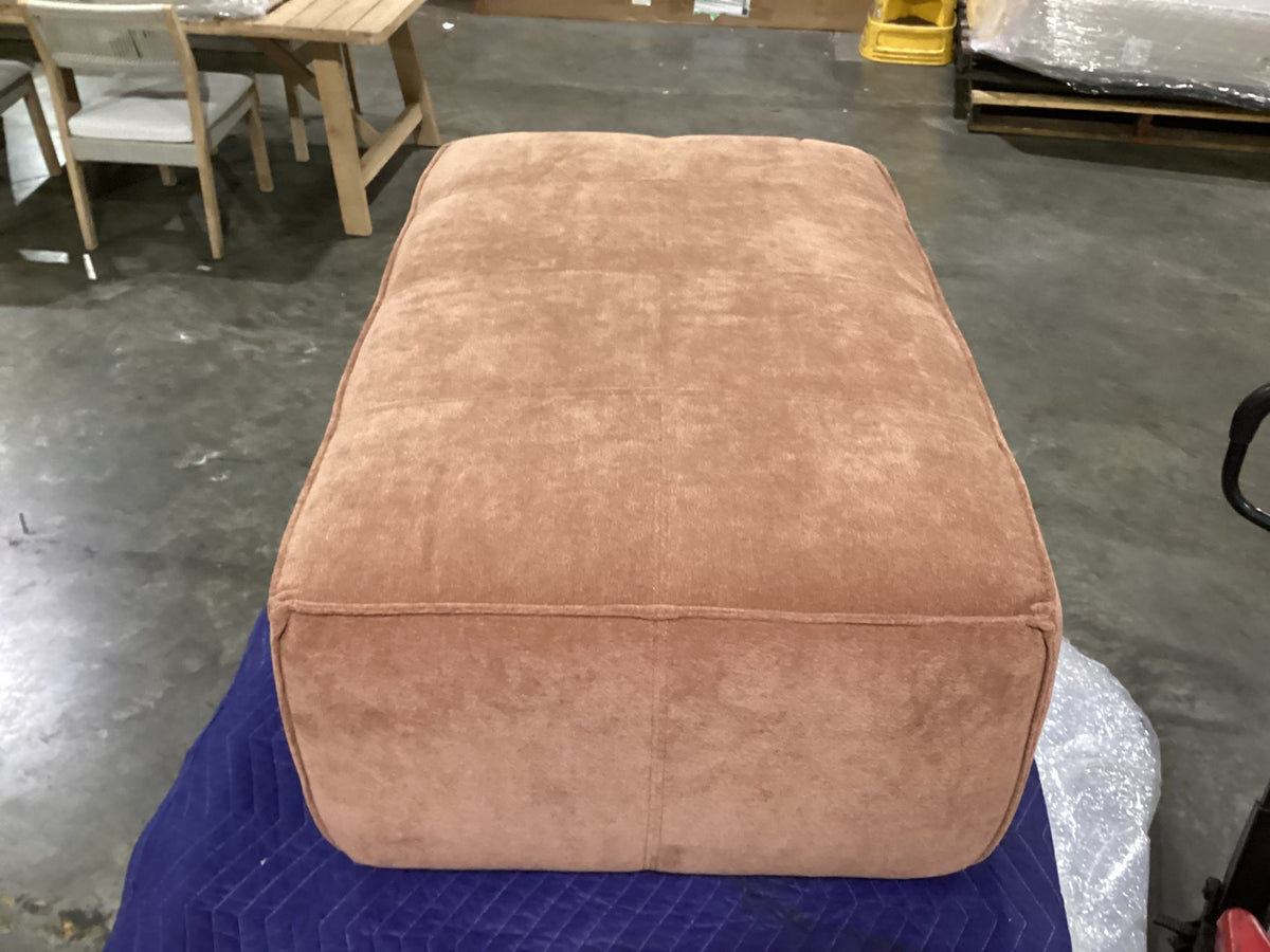 NSW CLN21040 Atlas Fabric Ottoman Seren Rust