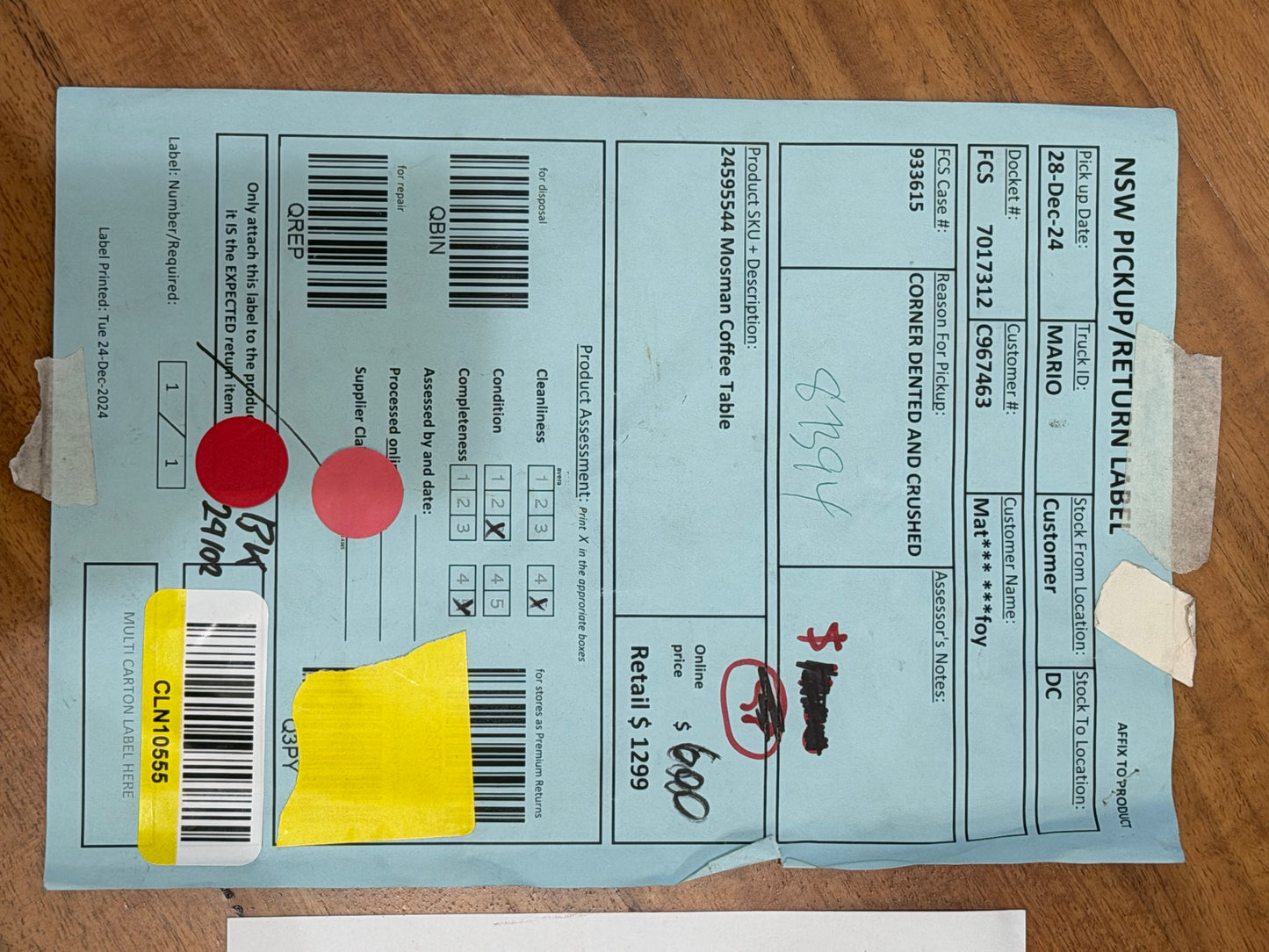 NSW CLN10555 Mosman Coffee Table