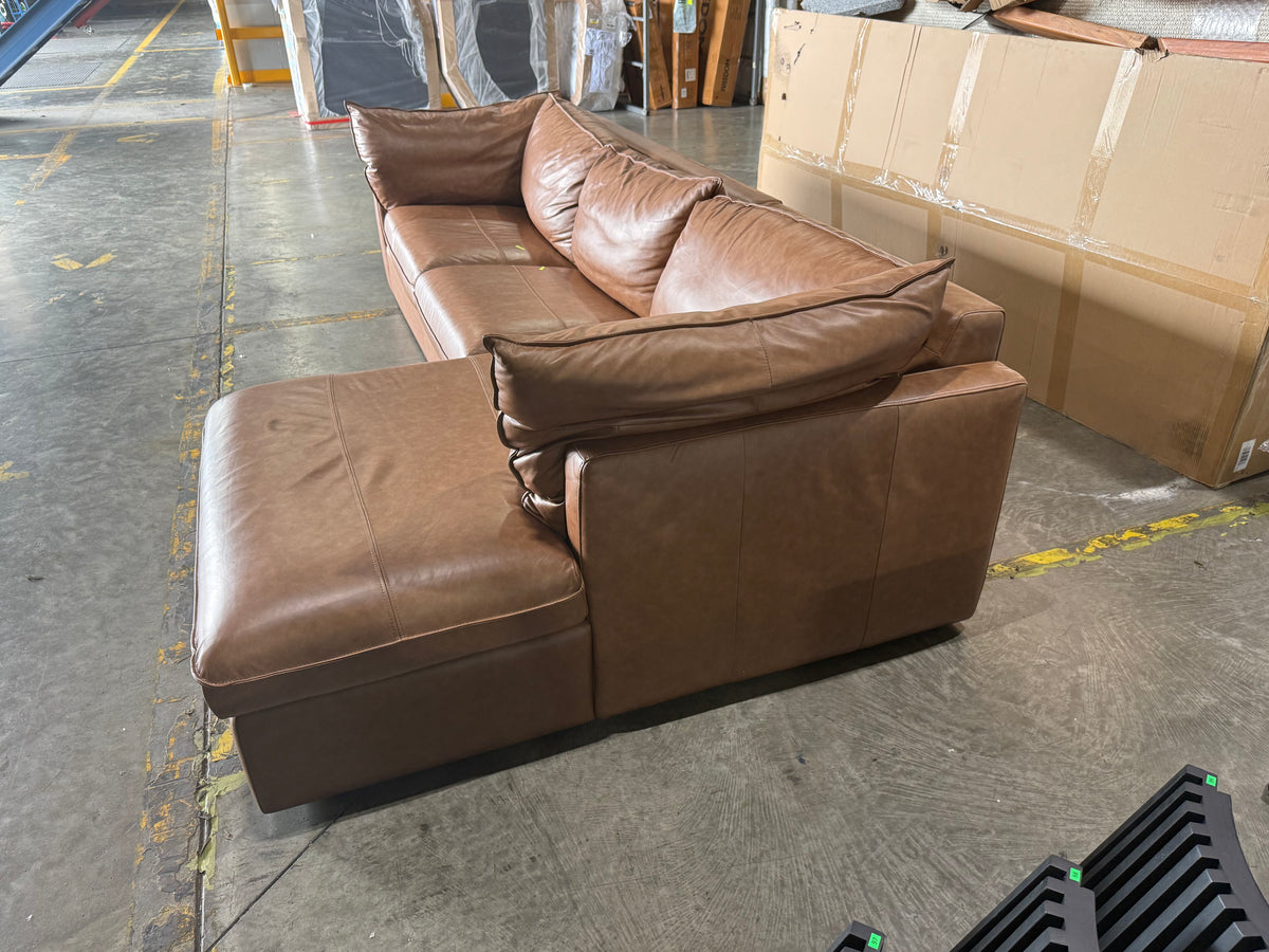 NSW MT24662 Sorrento Modular Sofa 3S LAF + Chaise RAF Bendigo Tan