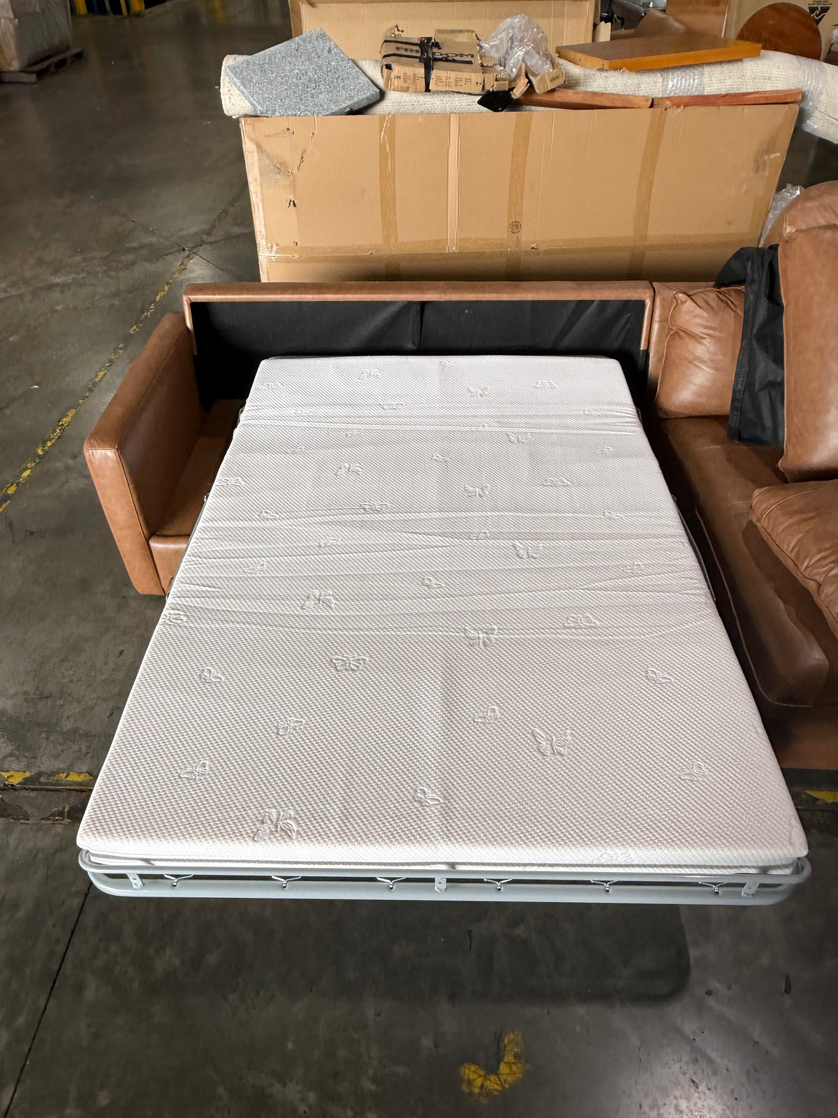 NSW MT24662 Sorrento Modular Sofa 3S LAF + Chaise RAF Bendigo Tan