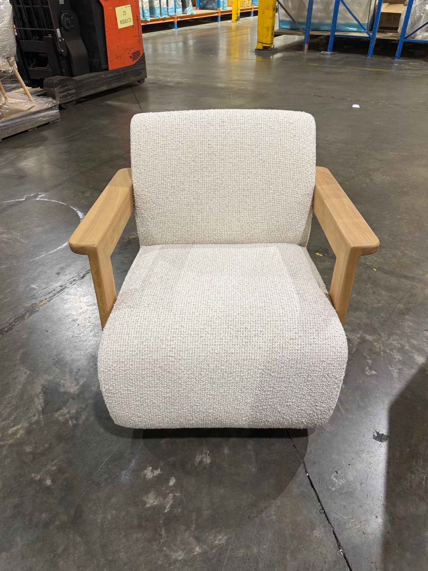 NSW PRN20472 Corsica Occasional Swivel Armchair Zephyr Angora