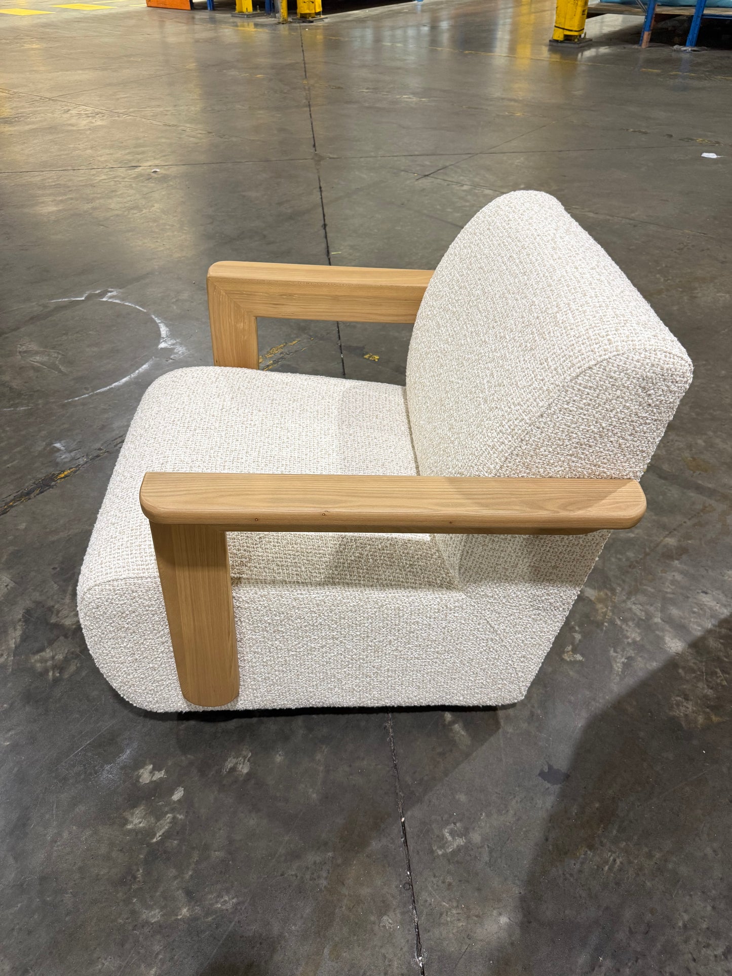 NSW PRN20472 Corsica Occasional Swivel Armchair Zephyr Angora