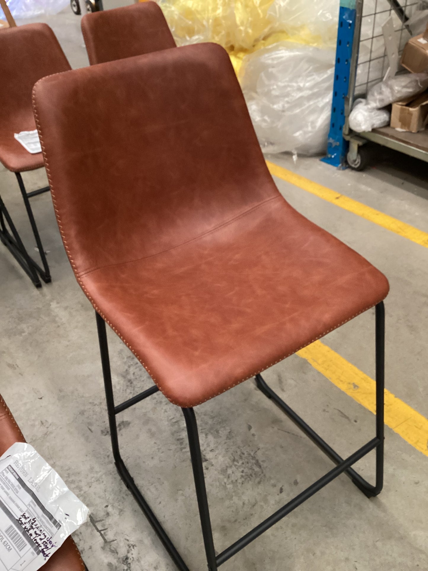 QLD Saddle Counter Stool 63cm  Tawny Tan