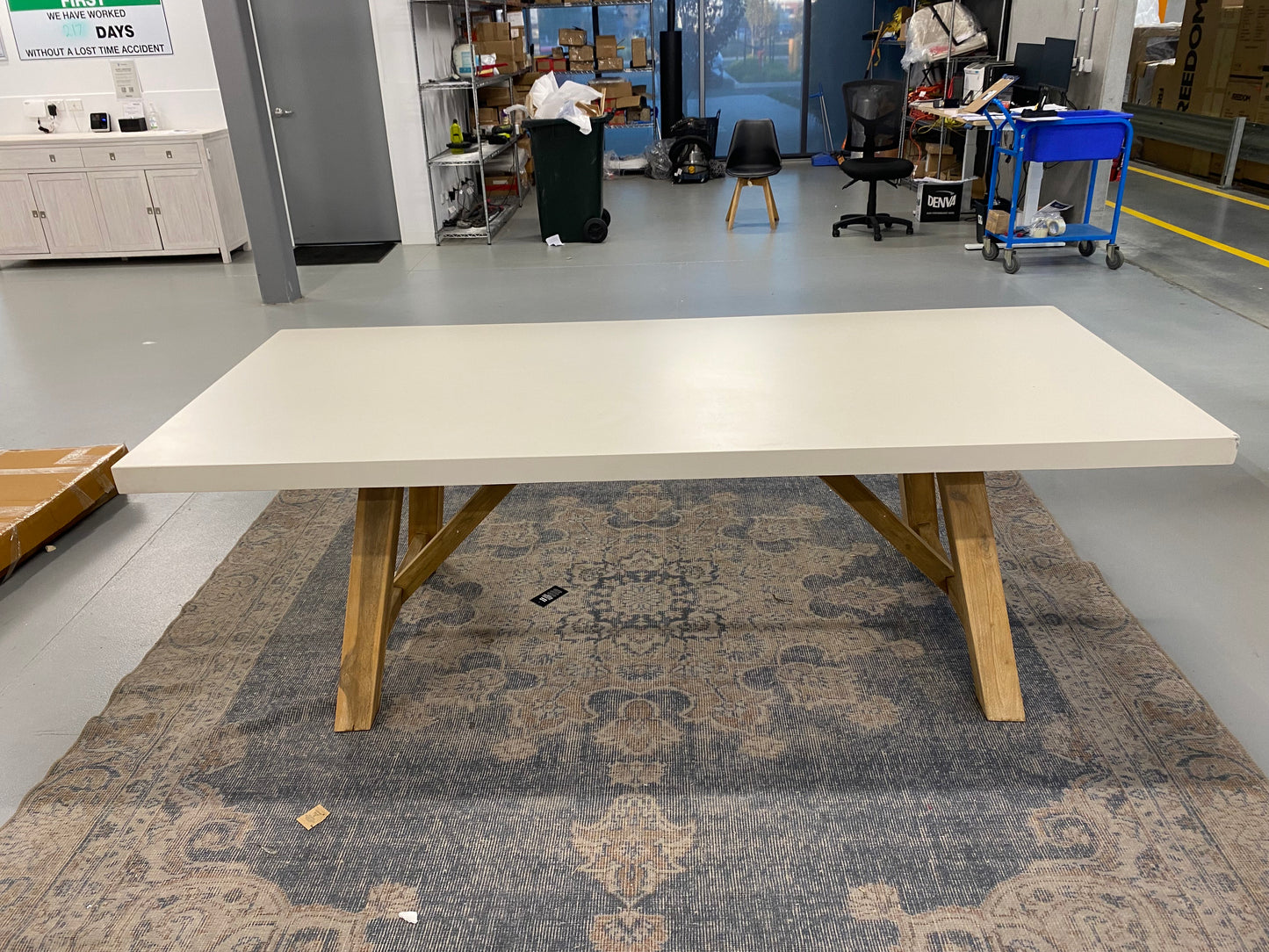 VICDC Havelock Dining Table 230cm Concrete White 23939059|VRS129316