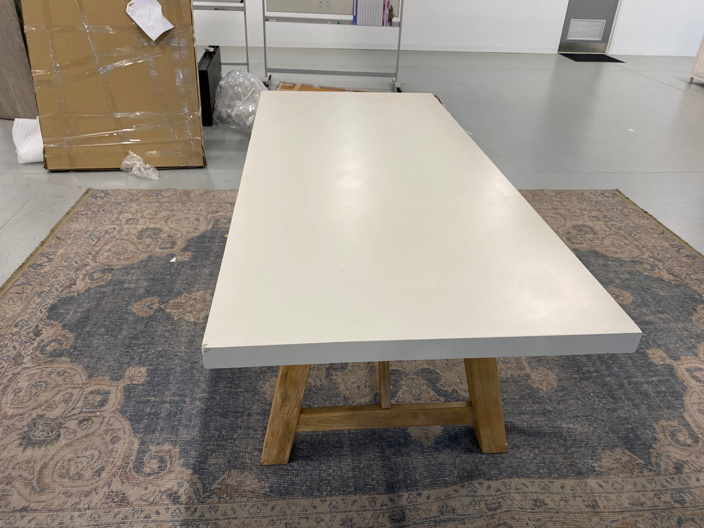 VICDC Havelock Dining Table 230cm Concrete White 23939059|VRS129316
