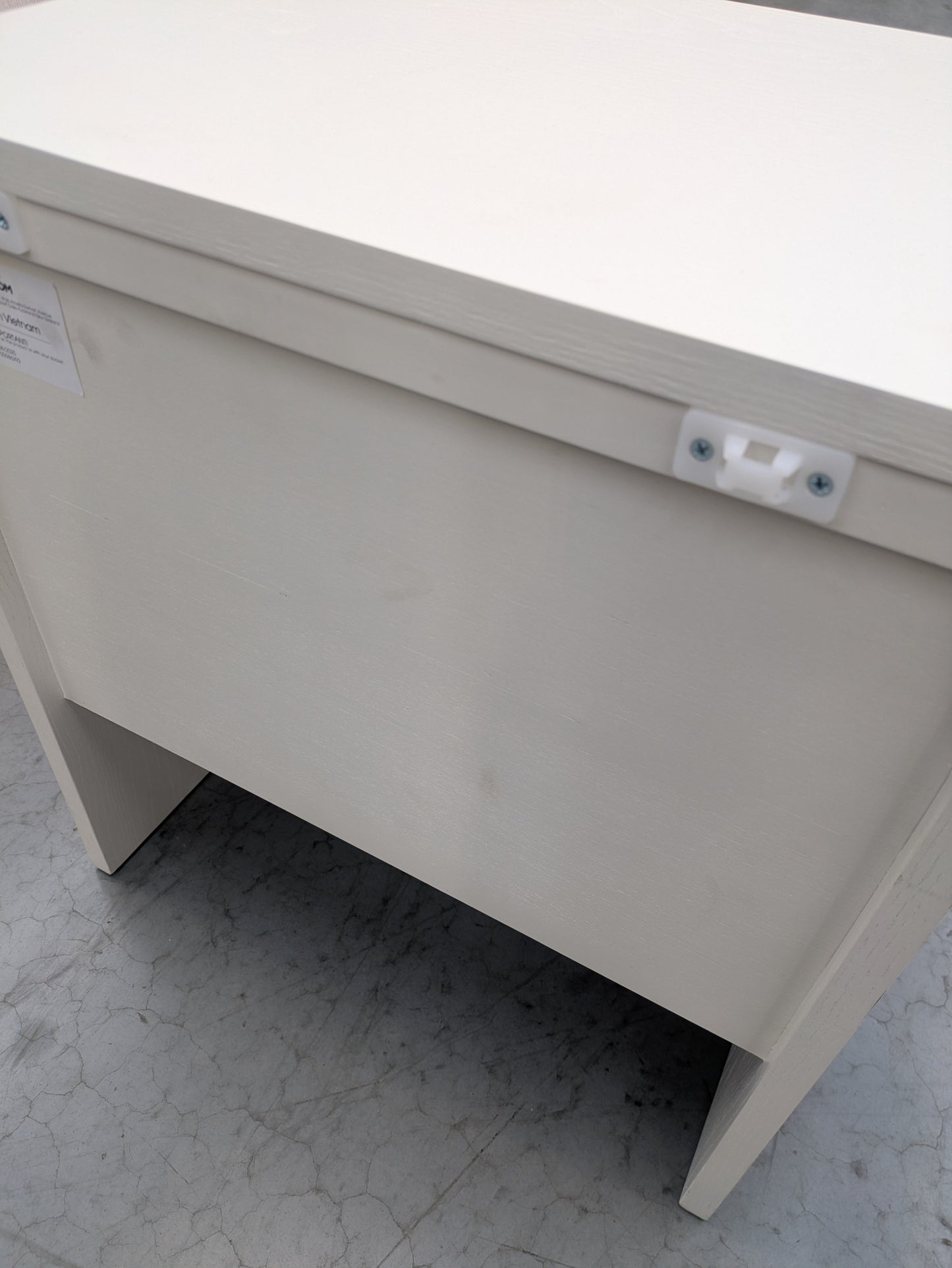 VICDC CLV20185 Quinn Bedside Table 1 Drawer White