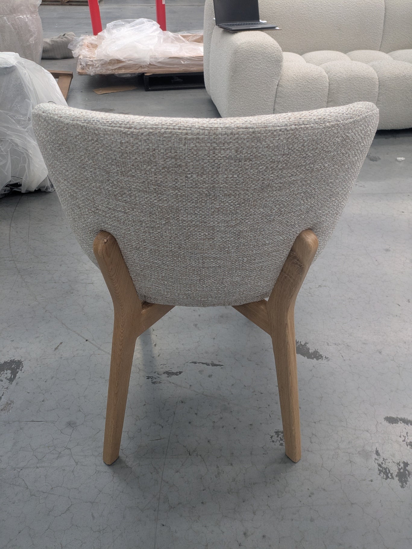 VICDC CLV20206 Gomez Dining Chair - Oak Frame Oat
