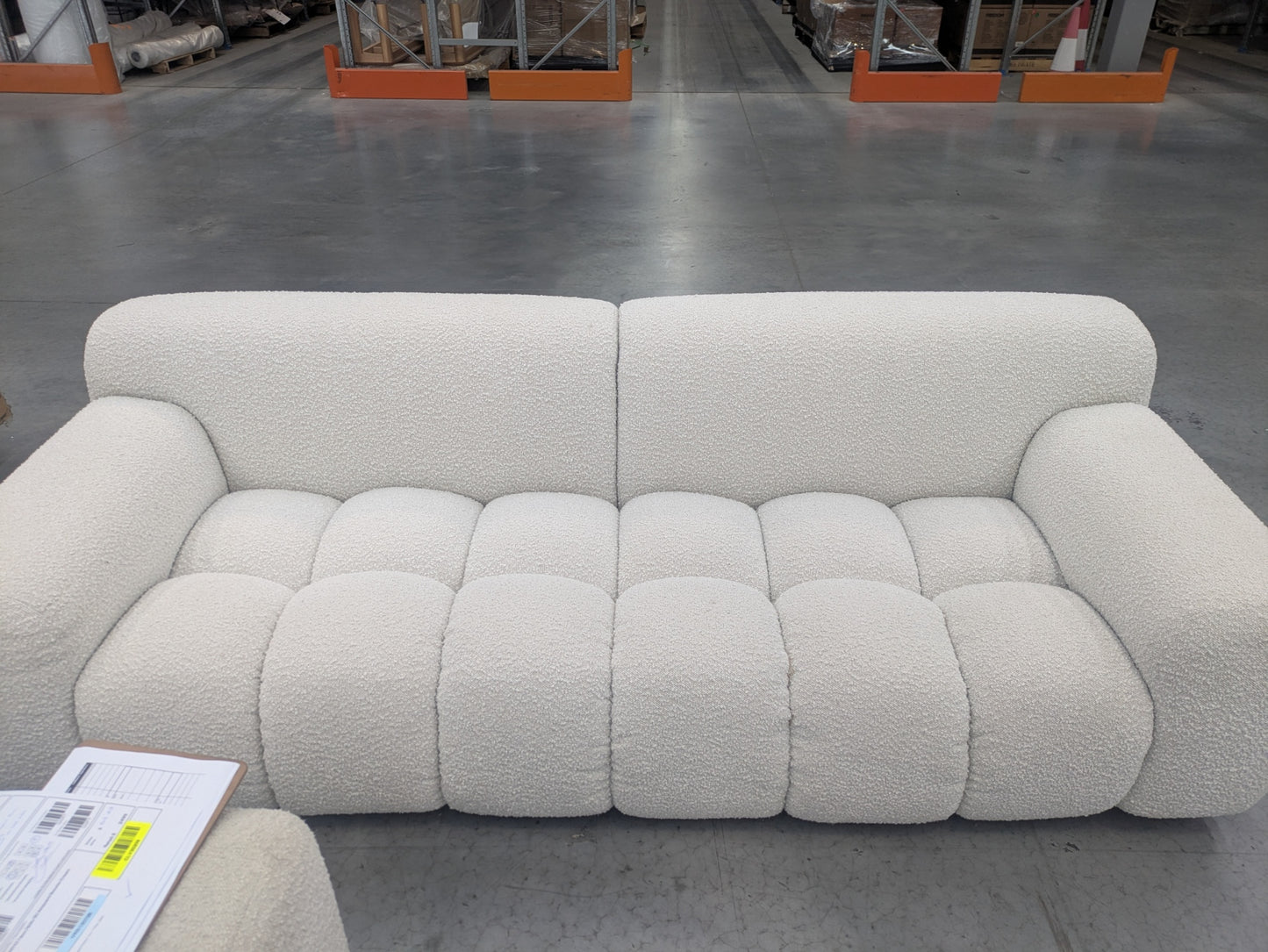 VICDC CLV20209 Aero Sofa 3S Jacquard Boucle Cream