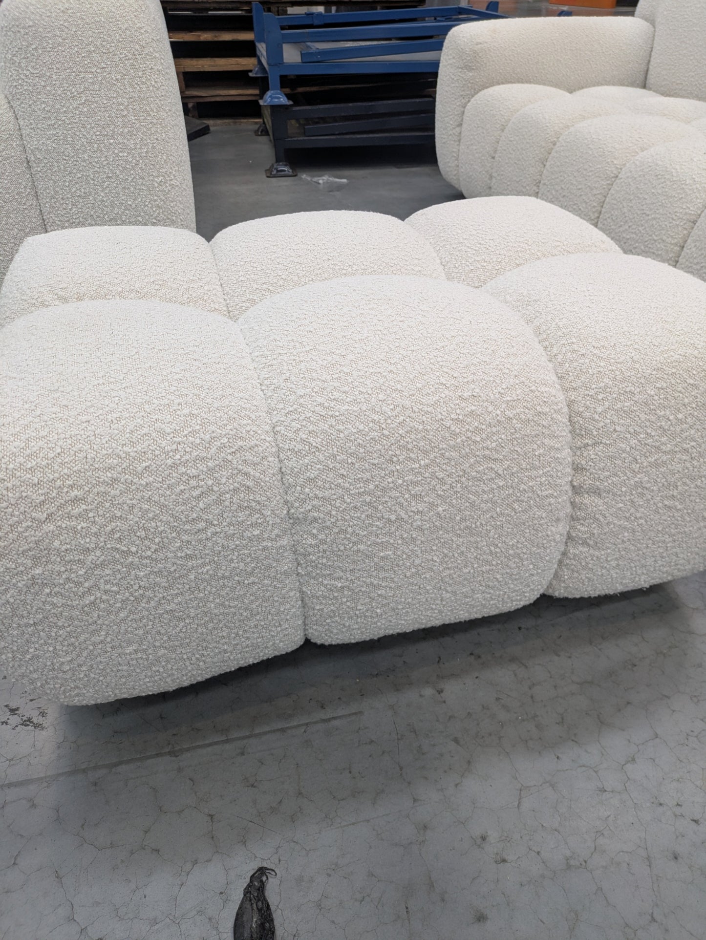 VICDC CLV20217 Aero Ottoman Jacquard Boucle Cream