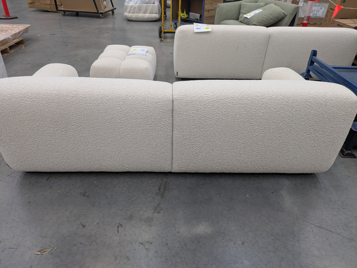 VICDC CLV20216 Aero Sofa 3S Jacquard Boucle Cream