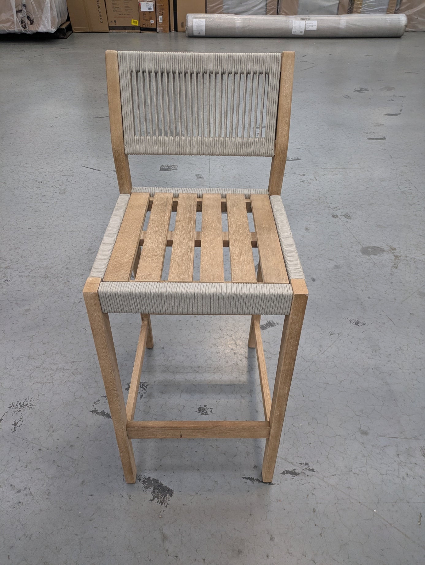 VICDC CLV20229 Le Vent Outdoor Bar Stool - Armless Acacia Natural