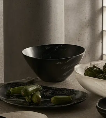NSW Pesce Serving Bowl 24cm Resin Black HW26