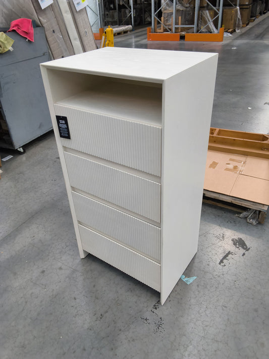 VICDC CLV20330 Quinn Tallboy 4 Drawer White